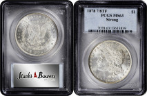 1878 Morgan Silver Dollar. 7/8 Tailfeathers. Strong. MS-63 (PCGS).

PCGS# 7078. NGC ID: 2TXZ.