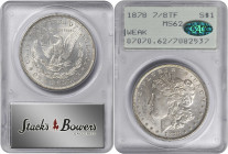 1878 Morgan Silver Dollar. 7/8 Tailfeathers. Weak. MS-62 (PCGS). CAC. OGH--First Generation.

PCGS# 7070.

From the Hobart Collection.