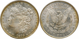 1878 Morgan Silver Dollar. 7 Tailfeathers. Reverse of 1878. MS-65 (PCGS).

PCGS# 7074. NGC ID: 253K.

From the Cassidy Collection.