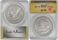 1879-S Morgan Silver Dollar. VAM-52. Top 100 Variety. Reverse of 1878. AU-55 (ANACS).

PCGS# 133868. NGC ID: 253W.