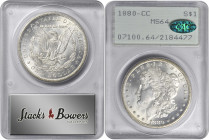 1880-CC Morgan Silver Dollar. MS-64 (PCGS). CAC. OGH--First Generation.

PCGS# 7100. NGC ID: 2542.

From the Hobart Collection.