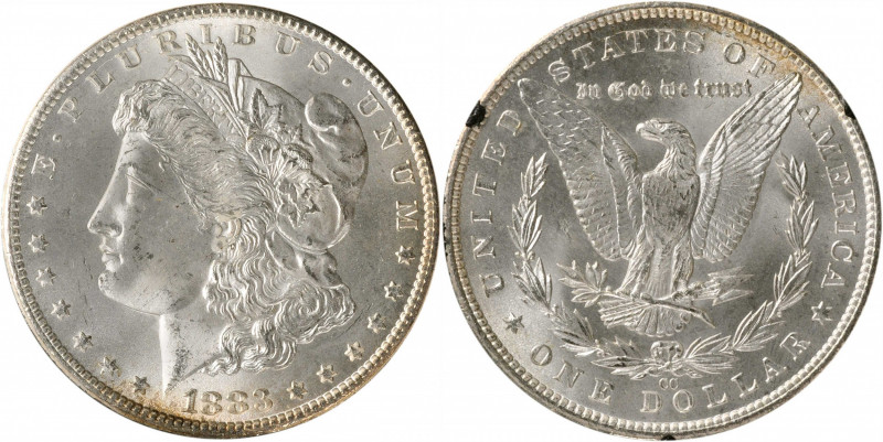 1883-CC GSA Morgan Silver Dollar. MS-65 (NGC).

The original box and card are ...