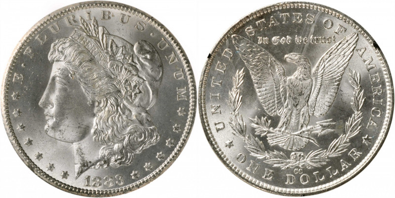 1883-CC GSA Morgan Silver Dollar. MS-65 (NGC).

The original box and card are ...