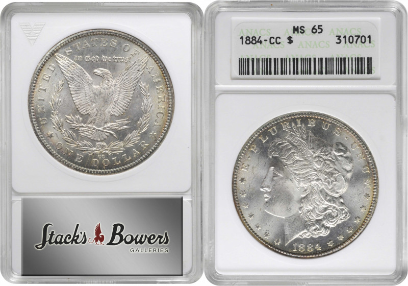 1884-CC Morgan Silver Dollar. MS-65 (ANACS). OH.

PCGS# 7152. NGC ID: 254M.