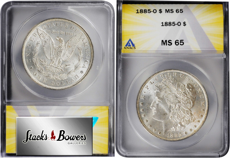 1885-O Morgan Silver Dollar. MS-65 (ANACS).

PCGS# 7162. NGC ID: 254T.