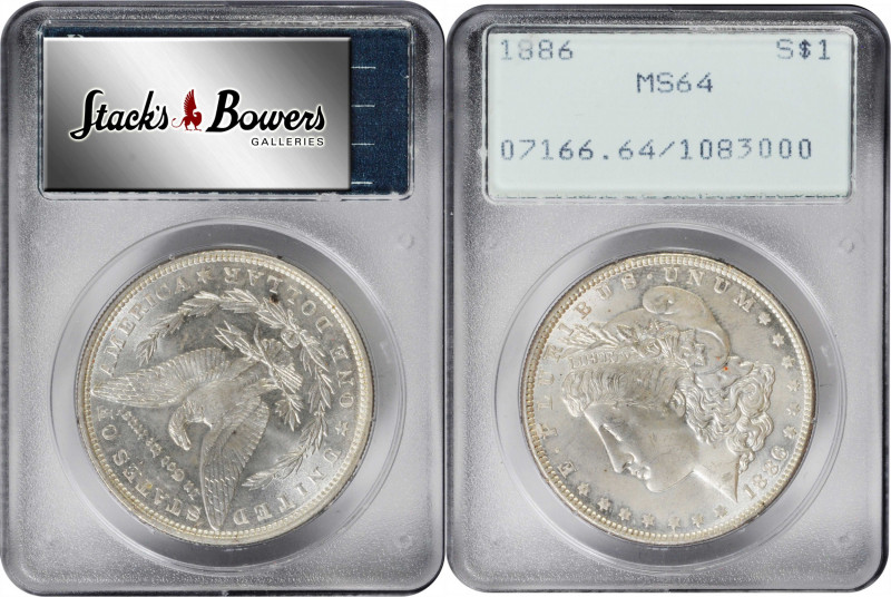 1886 Morgan Silver Dollar. MS-64 (PCGS). OGH--First Generation.

PCGS# 7166. N...