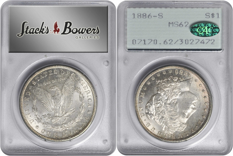 1886-S Morgan Silver Dollar. MS-62 (PCGS). CAC. OGH--First Generation.

PCGS# ...