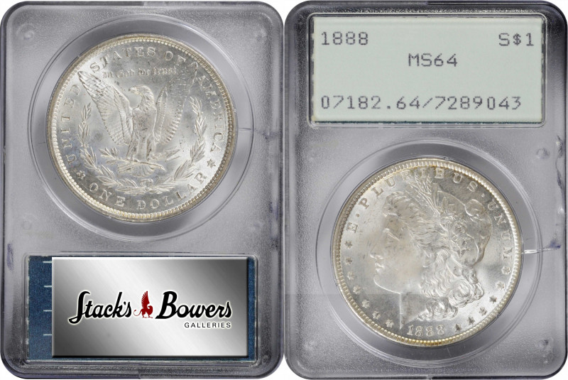 1888 Morgan Silver Dollar. MS-64 (PCGS). OGH--First Generation.

PCGS# 7182. N...