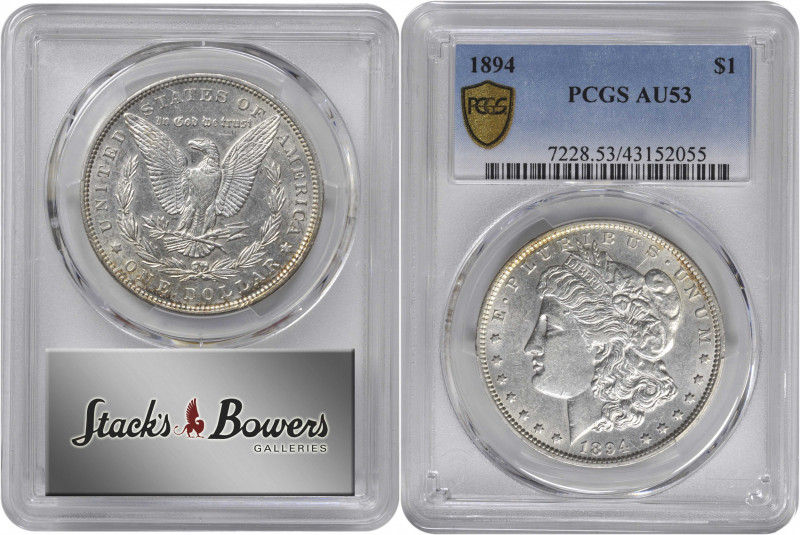 1894 Morgan Silver Dollar. AU-53 (PCGS).

PCGS# 7228. NGC ID: 255V.