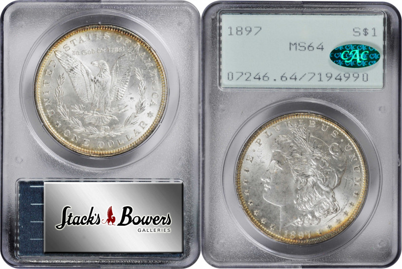 1897 Morgan Silver Dollar. MS-64 (PCGS). CAC. OGH--First Generation.

PCGS# 72...