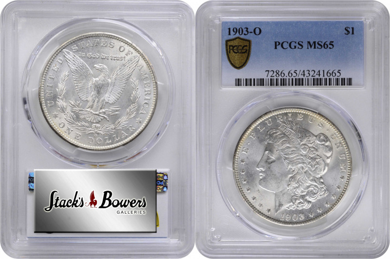 1903-O Morgan Silver Dollar. MS-65 (PCGS).

PCGS# 7286. NGC ID: 256S.