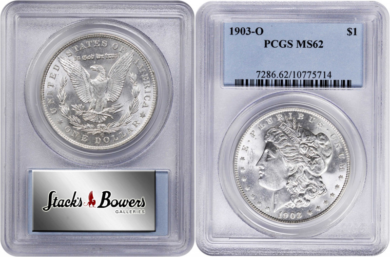 1903-O Morgan Silver Dollar. MS-62 (PCGS).

PCGS# 7286. NGC ID: 256S.