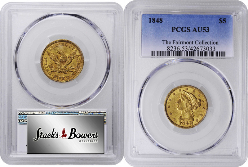 1848 Liberty Head Half Eagle. AU-53 (PCGS).

PCGS# 8236. NGC ID: 25TS.

From...