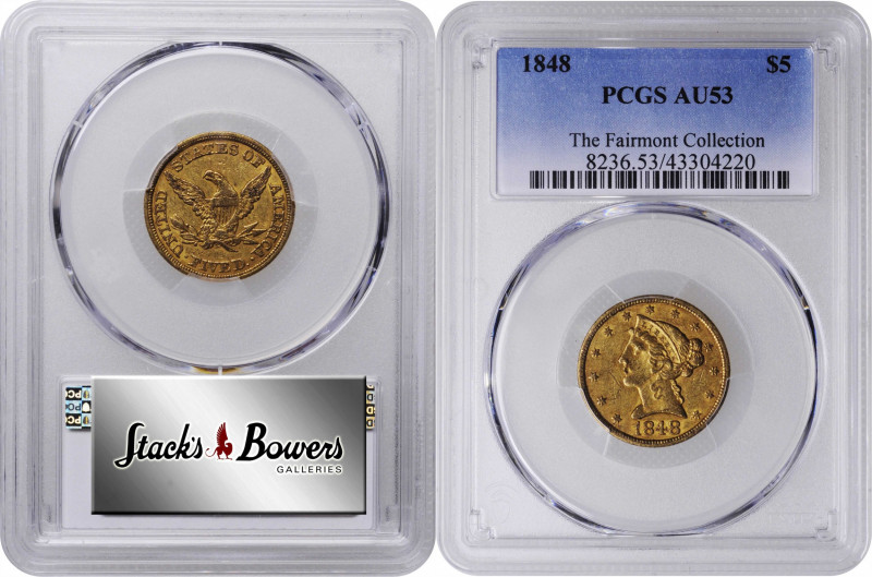 1848 Liberty Head Half Eagle. AU-53 (PCGS).

PCGS# 8236. NGC ID: 25TS.

From...