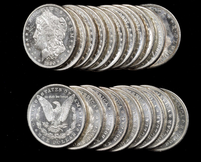 Roll of 1880-S Morgan Silver Dollars. Mint State (Uncertified).

A plastic tub...