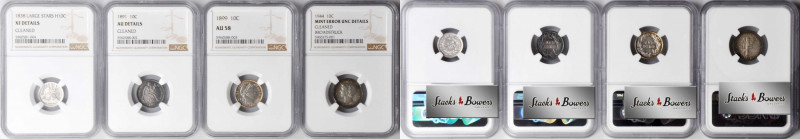 Lot of (4) Half Dimes and Dimes. (NGC).

Included are: Half Dime: 1838 Liberty...