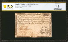SC-144. South Carolina. February 14, 1777. $30. PCGS Banknote Choice Extremely Fine 45.

No. 5866. Signed by Logan, Legare, Powell and Blake. Just t...