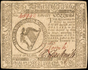 CC-30. Continental Currency. February 17, 1776. $8. Very Fine.

A tear is noticed in the bottom left corner.

Estimate: $150.00 - $250.00