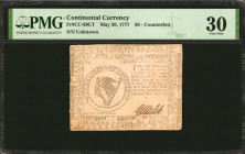 CC-69CT. Continental Currency. May 20, 1777. $8. PMG Very Fine 30. Counterfeit.

A very challenging contemporary counterfeit from this much better M...