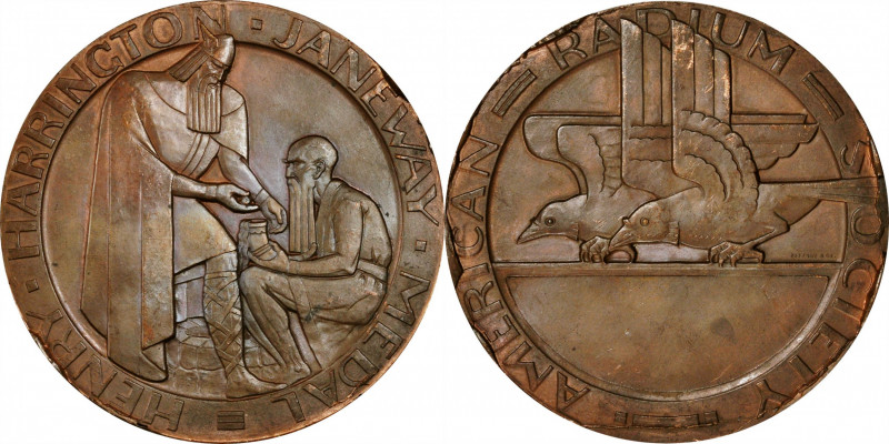 Undated American Radium Society Henry Harrington Janeway Medal. Unfinished. Bron...