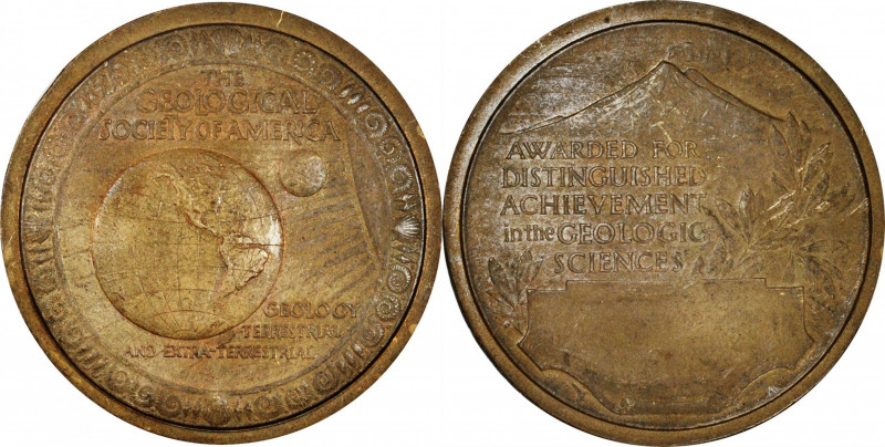 Undated Geological Society of America Award Medal. Unfinished. Bronze. About Unc...