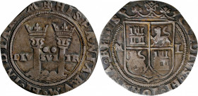 Spain. Undated Carlos and Joanna 2 Reales. Mexico City Mint. Calico Type 85, Num. 116. Very Fine.

According to our consignor, this coin is the fine...