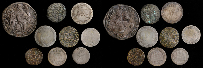 Interesting Lot of (9) World Coins Used in Early America, Each Found in or Aroun...