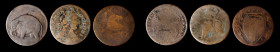 Lot of (3) Colonial and Early Federal Era Coppers.

Included are: undated (ca. 1694) London Elephant token, Hodder 2-B, W-12040, Rarity-2, GOD PRESE...