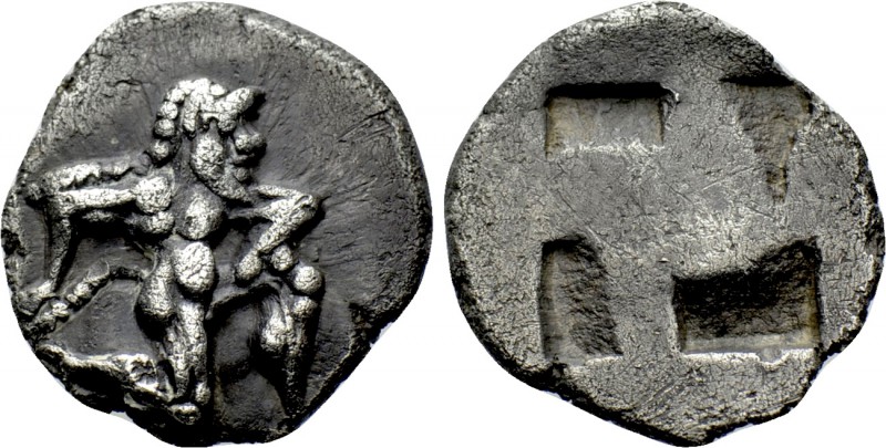 THRACE. Thasos. 1/8 Stater or Diobol (Circa 500-480 BC). 

Obv: Satyr advancin...