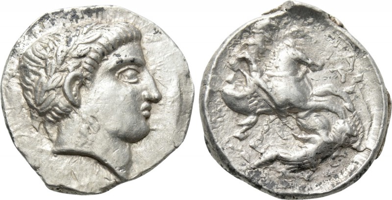 KINGS OF PAEONIA. Patraos (Circa 335-315 BC). Tetradrachm. Astibos or Damastion ...