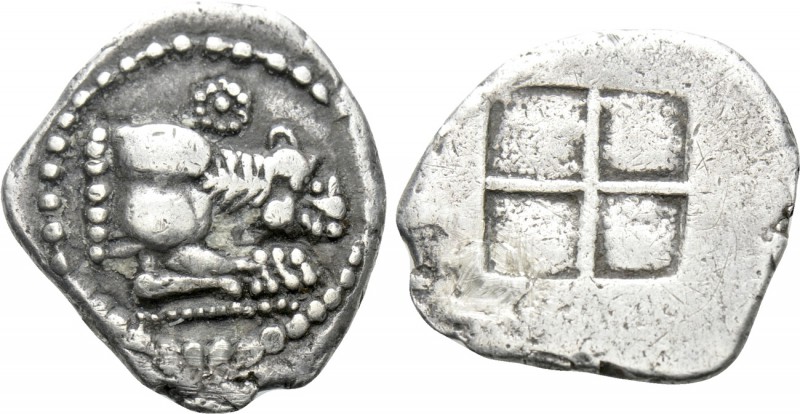 MACEDON. Akanthos. Tetrobol (Circa 470-430 BC). 

Obv: Forepart of panther rig...