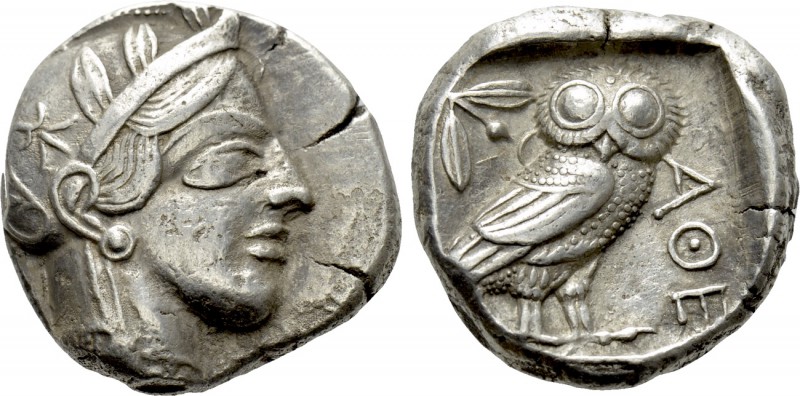 ATTICA. Athens. Tetradrachm (Circa 454-404 BC). 

Obv: Helmeted head of Athena...
