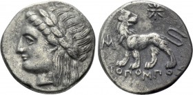 IONIA. Miletos. Hemidrachm (Circa 340-325 BC). Diopompos, magistrate.