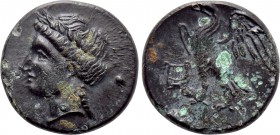 CARIA. Halikarnassos. Ae (Mid 4th-3rd centuries BC).
