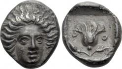 CARIA. Rhodes. Hemidrachm (Circa 404-390 BC).