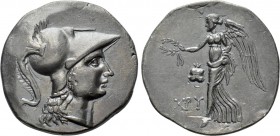 PAMPHYLIA. Side. Tetradrachm (Circa 205-100 BC). Chry-, magistrate.