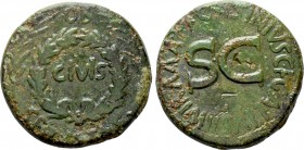 AUGUSTUS (27 BC-14 AD). Sestertius. Rome. C. Asinius Gallus, moneyer.