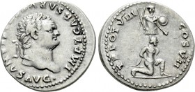 TITUS (79-81). Denarius. Rome. "Judaea Capta" commemorative.
