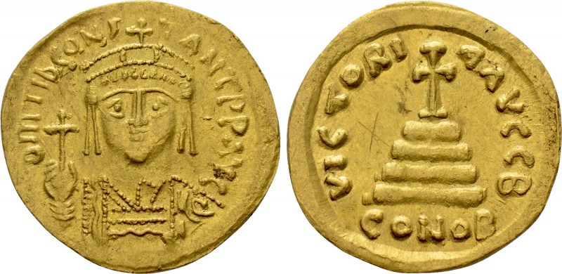 TIBERIUS II CONSTANTINE (578-582). GOLD Solidus. Constantinople. 

Obv: D M TI...
