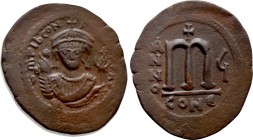 TIBERIUS II CONSTANTINE (578-582). Follis. Constantinople. Dated RY 6 (579/80).