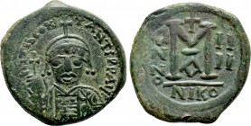 TIBERIUS II CONSTANTINE (578-582). Follis. Nicomedia. Dated RY 4 (578).