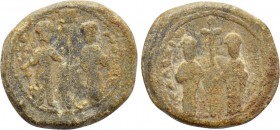 ALEXIUS I COMNENUS with IRENE and JOHN II (1081-1118). Lead Tetarteron. Thessalonica.