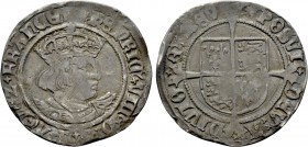 ENGLAND. Henry VIII (1509-1547). Groat. Tower (London). Second coinage; im: rose.