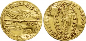 OTTOMAN EMPIRE. Time of Mehmed IV to Ahmad III (AH 1058-1143 / 1648-1730 AD). GOLD Altın. Countermarked issue of Venice.