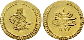 OTTOMAN EMPIRE. Mustafa IV (AH 1222-1223 / 1807-1808 AD). GOLD Fındık. Qustantiniya (Constantinople). Dated AH 1222//1 (1807/8 AD).