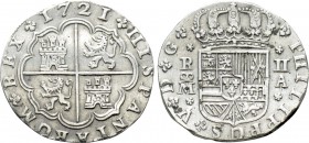 SPAIN. Felipe V (First reign as King, 1700-1724). 2 Reales (1721-A). Madrid.