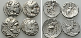 4 Tetradrachms of Alexander the Great.