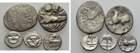 5 Celtic and Greek Coins.