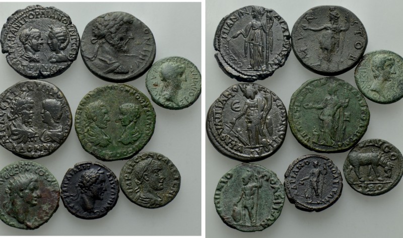 8 Roman Provincial Coins. 

Obv: .
Rev: .

. 

Condition: See picture.
...
