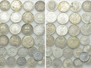 27 Silver Coins of the German Empire.